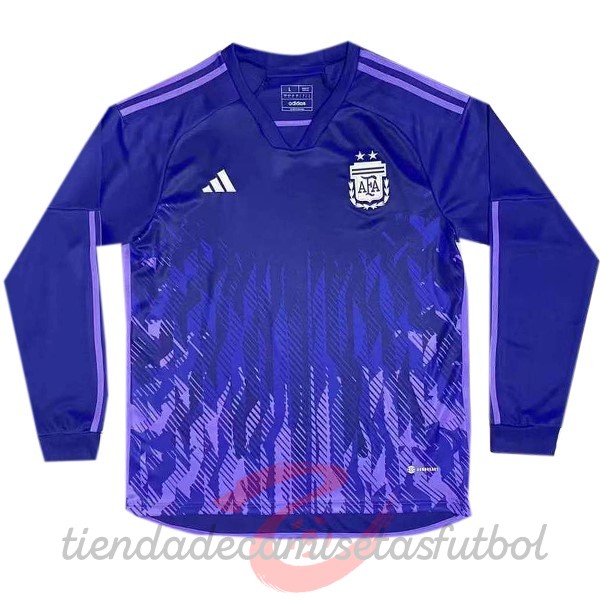 Tailandia Segunda Manga Larga Argentina 2022 Purpura Camisetas Originales Baratas