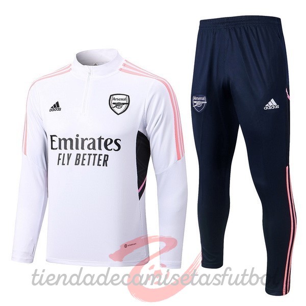 Chandal Arsenal 2022 2023 Blanco I Rosa Camisetas Originales Baratas