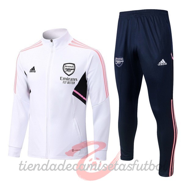 Chandal Arsenal 2022 2023 Blanco Rosa Camisetas Originales Baratas