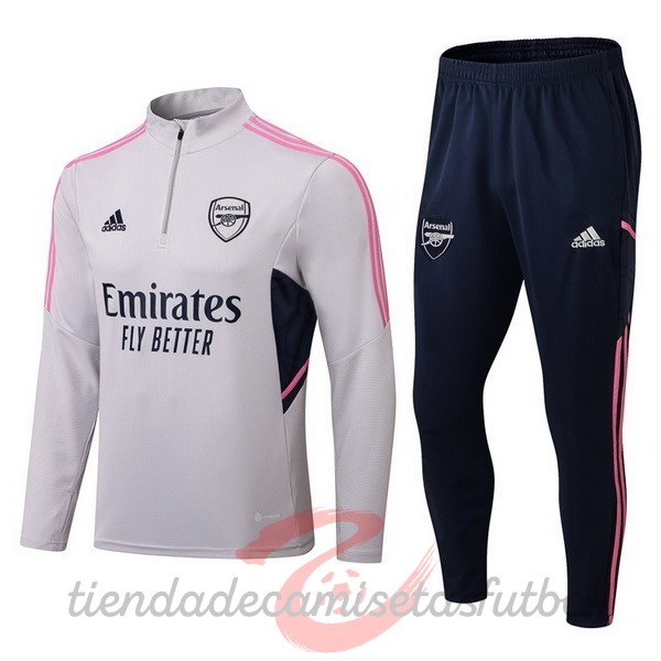 Chandal Arsenal 2022 2023 Gris Negro Rosa Camisetas Originales Baratas