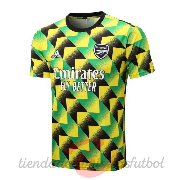 Entrenamiento Arsenal 2022 2023 Verde Amarillo Camisetas Originales Baratas