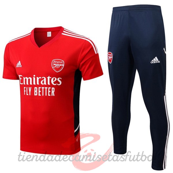Entrenamiento Conjunto Completo Arsenal 2022 2023 Rojo Azul Blanco Camisetas Originales Baratas
