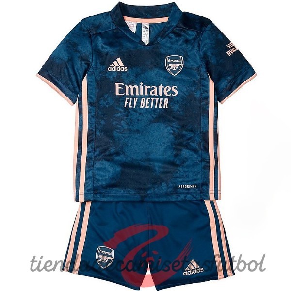 Tercera Conjunto De Niños Arsenal 2020 2021 Azul Camisetas Originales Baratas