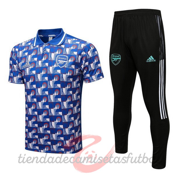 Conjunto Completo Polo Arsenal 2022 2023 Azul Negro Camisetas Originales Baratas