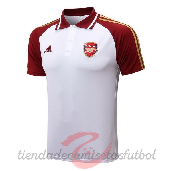 Polo Arsenal 2022 2023 Blanco Rojo Camisetas Originales Baratas