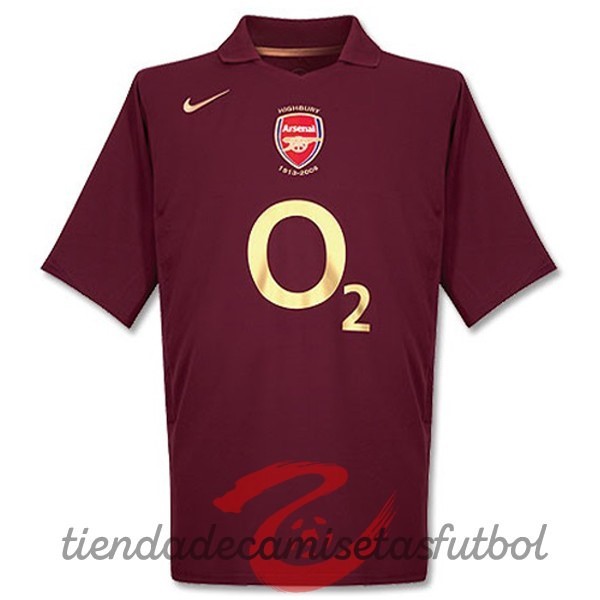Casa Camiseta Arsenal Retro 2005 06 Borgona Camisetas Originales Baratas