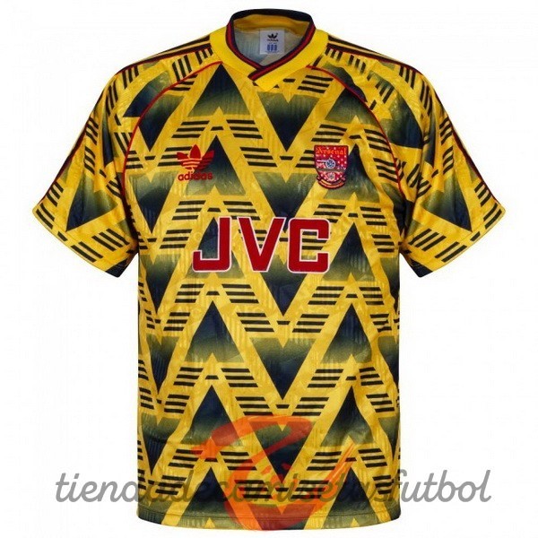 Segunda Camiseta Arsenal Retro 1991 1993 Amarillo Camisetas Originales Baratas