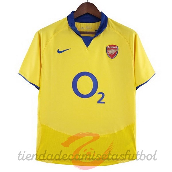 Segunda Camiseta Arsenal Retro 2003 2005 Amarillo Camisetas Originales Baratas