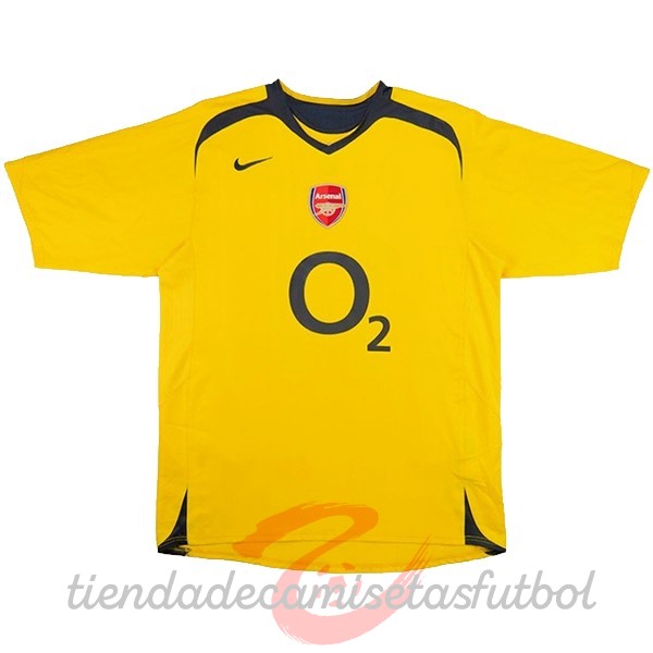 Segunda Camiseta Arsenal Retro 2005 2006 Amarillo Camisetas Originales Baratas