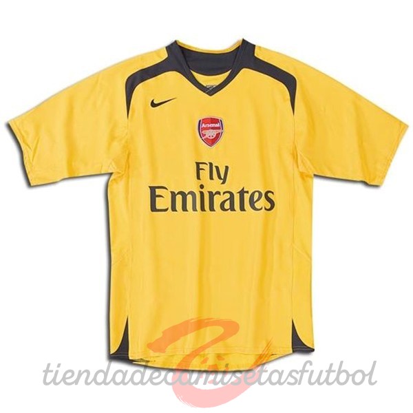 Segunda Camiseta Arsenal Retro 2006 2007 Amarillo Camisetas Originales Baratas