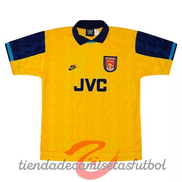 Tercera Camiseta Arsenal Retro 1994 1996 Amarillo Camisetas Originales Baratas