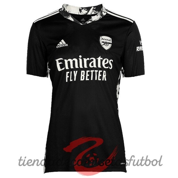 Casa Camiseta Portero Arsenal 2020 2021 Negro Camisetas Originales Baratas