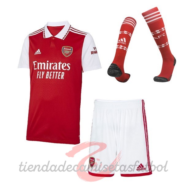 Casa Camiseta Pantalones Calcetines Arsenal 2022 2023 Rojo Camisetas Originales Baratas