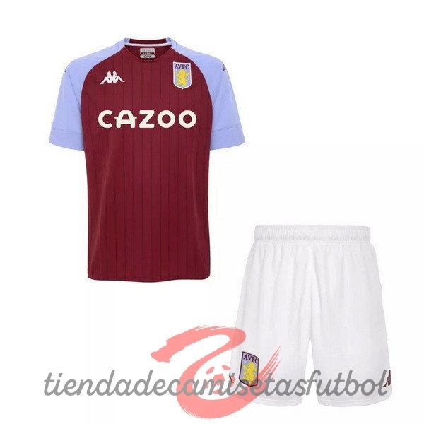 Casa Conjunto De Niños Aston Villa 2020 2021 Rojo Camisetas Originales Baratas
