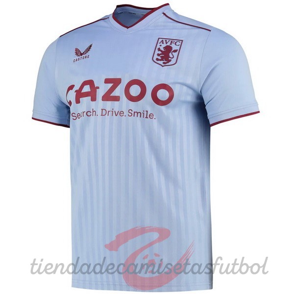 Segunda Camiseta Aston Villa 2022 2023 Azul Camisetas Originales Baratas