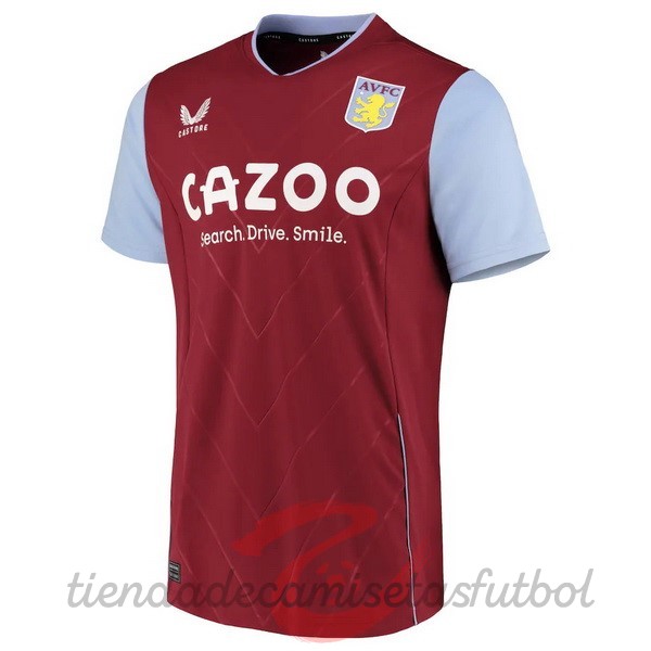 Tailandia Casa Camiseta Aston Villa 2022 2023 Rojo Camisetas Originales Baratas