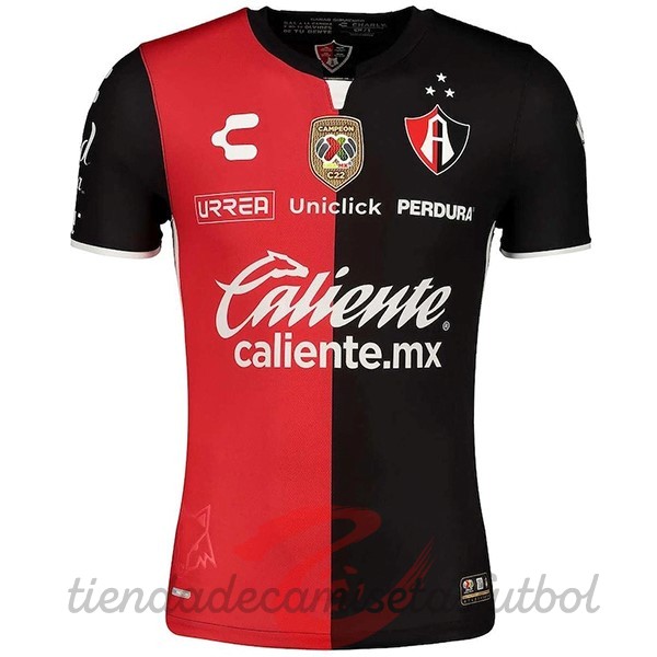 Casa Camiseta Atlas FC 2022 2023 Rojo Negro Camisetas Originales Baratas