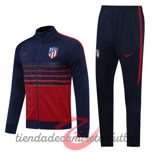 Chandal Atlético Madrid 2020 2021 Azul Marino Rojo Camisetas Originales Baratas