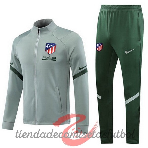Chandal Atlético Madrid 2020 2021 Gris Verde Camisetas Originales Baratas