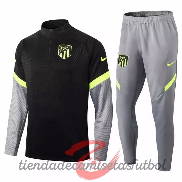 Chandal Atlético Madrid 2020 2021 Negro Gris Camisetas Originales Baratas
