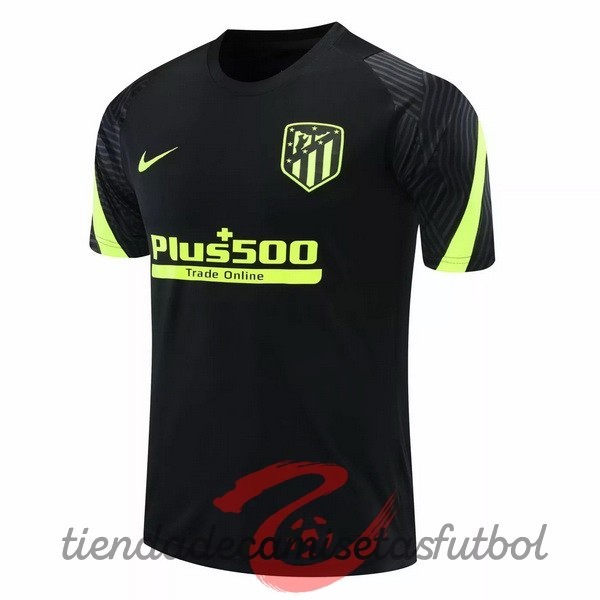 Entrenamiento Atlético Madrid 2020 2021 Negro Verde Camisetas Originales Baratas