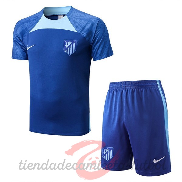 Entrenamiento Conjunto Completo Atlético Madrid 2022 2023 I Azul Camisetas Originales Baratas