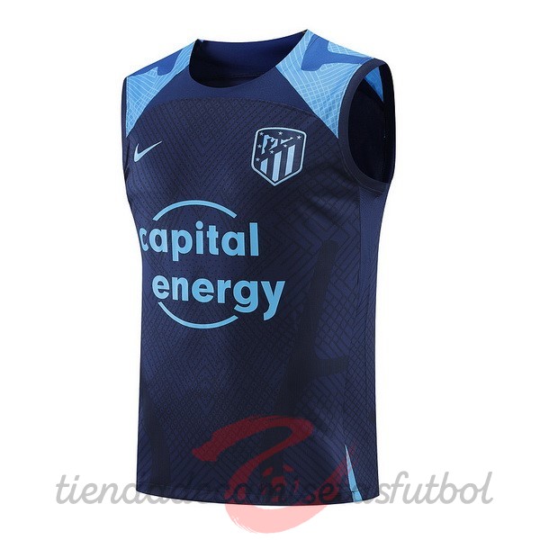 Entrenamiento Sin Mangas Atlético Madrid 2022 2023 Azul Marin Camisetas Originales Baratas