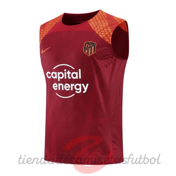 Entrenamiento Sin Mangas Atlético Madrid 2022 2023 Rojo Camisetas Originales Baratas