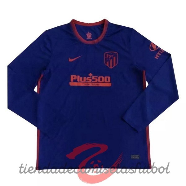 Segunda Manga Larga Atlético Madrid 2020 2021 Azul Camisetas Originales Baratas