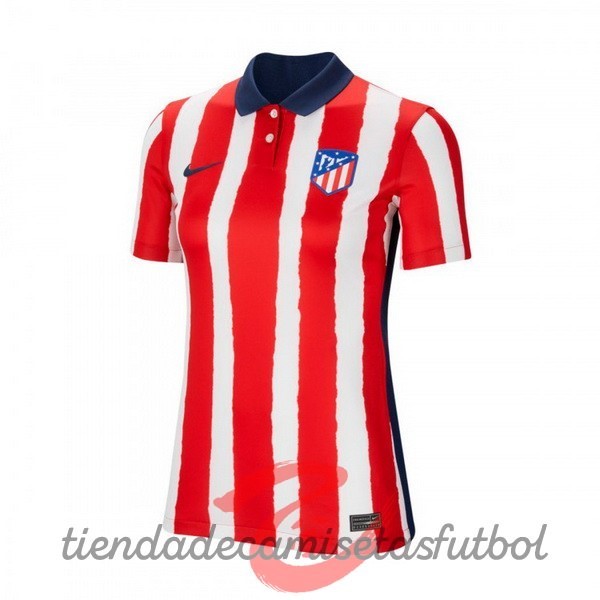 Casa Camiseta Mujer Atlético Madrid 2020 2021 Rojo Camisetas Originales Baratas