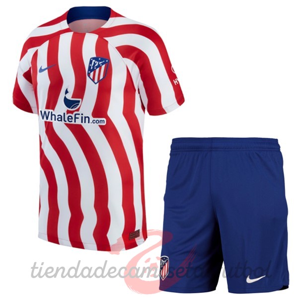 Casa Conjunto De Niños Atlético Madrid 2022 2023 Rojo Camisetas Originales Baratas
