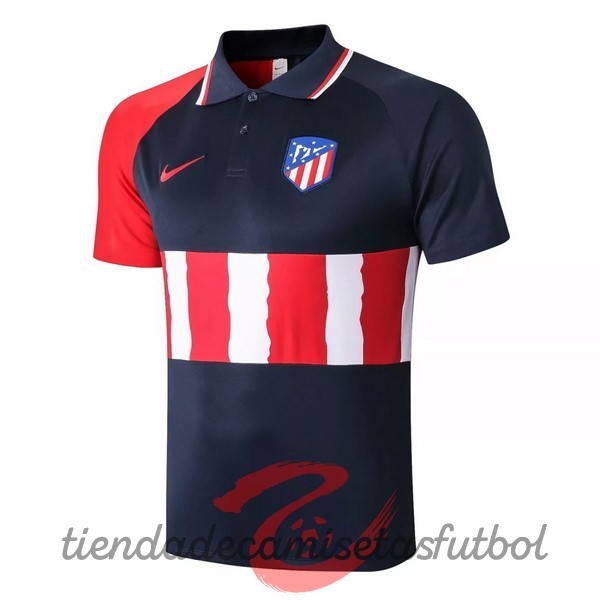 Polo Atlético Madrid 2020 2021 Negro Rojo Camisetas Originales Baratas