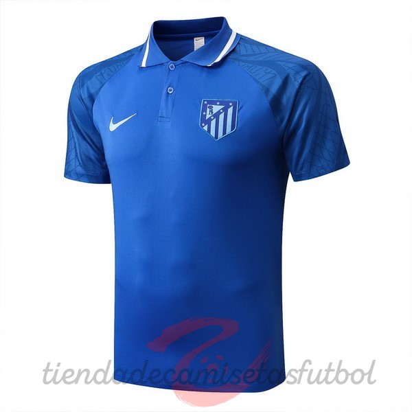 Polo Atlético Madrid 2022 2023 Azul Camisetas Originales Baratas