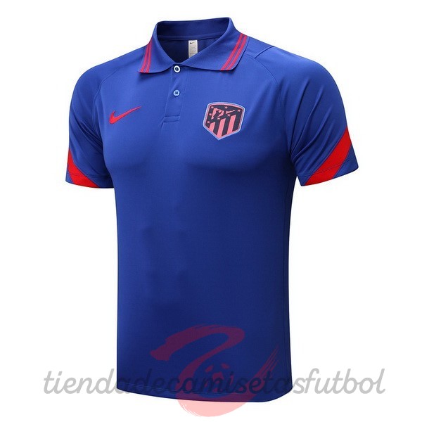 Polo Atlético Madrid 2022 2023 Azul Naranja Camisetas Originales Baratas
