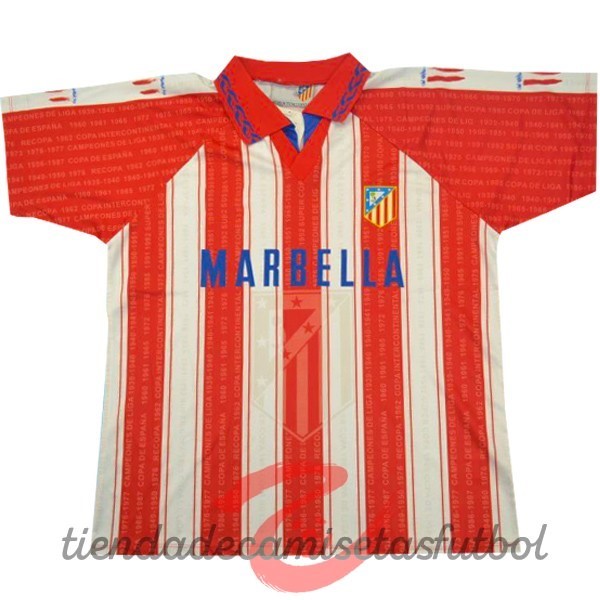 Casa Camiseta Atlético Madrid Retro 1995 1996 Rojo Camisetas Originales Baratas