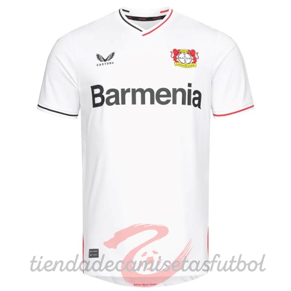 Tailandia Tercera Camiseta Leverkusen 2022 2023 Blanco Camisetas Originales Baratas