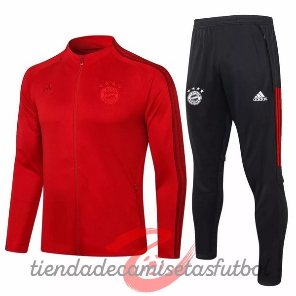 Chandal Bayern Múnich 2020 2021 Rojo Negro Camisetas Originales Baratas