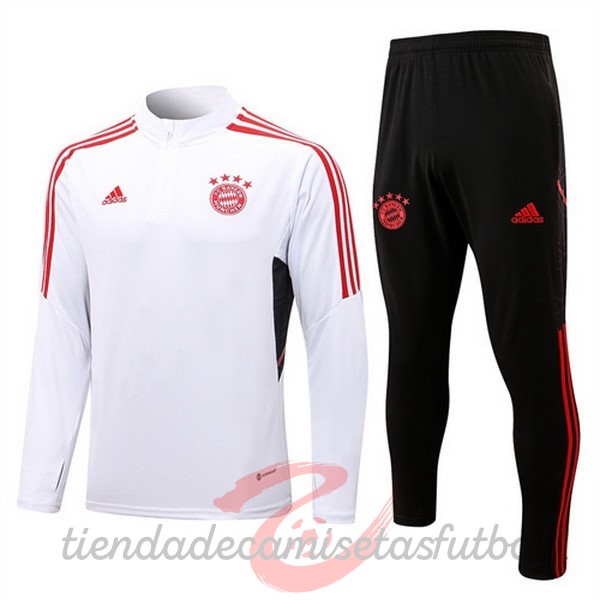 Chandal Bayern Múnich 2022 2023 Blanco Negro Camisetas Originales Baratas