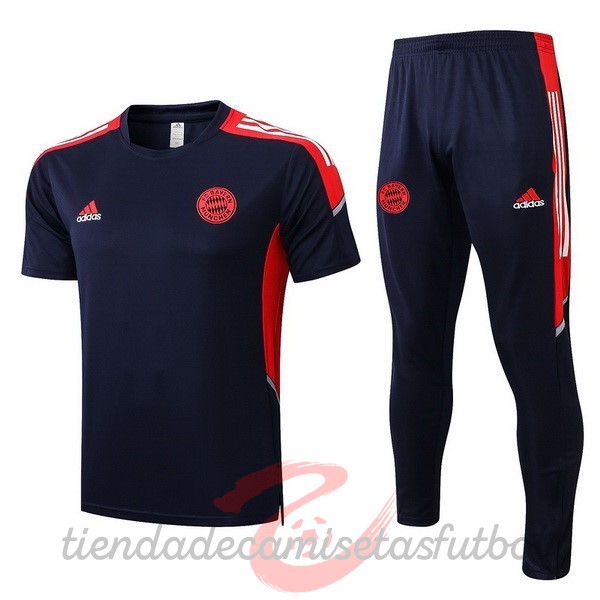 Entrenamiento Conjunto Completo Bayern Múnich 2022 2023 Negro Rojo Camisetas Originales Baratas