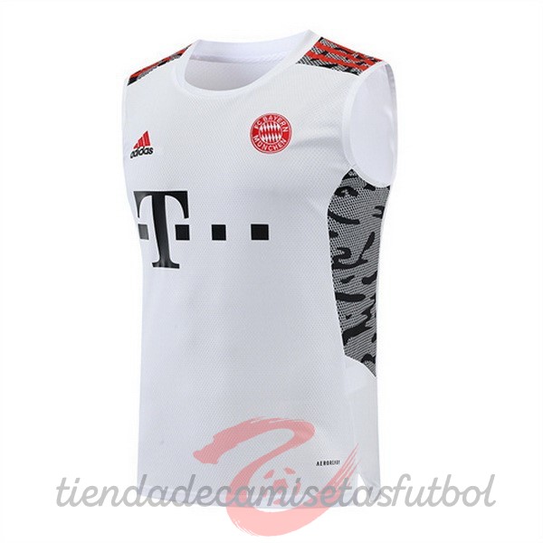 Entrenamiento Sin Mangas Bayern Múnich 2022 2023 Blanco Camisetas Originales Baratas