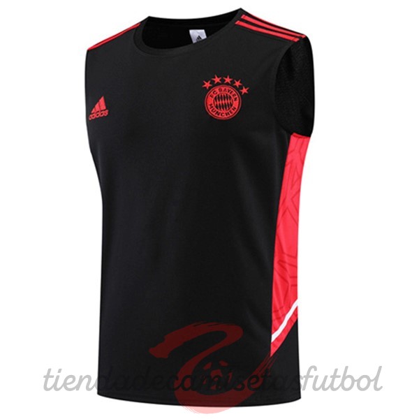 Entrenamiento Sin Mangas Bayern Múnich 2022 2023 Negro II Rojo Camisetas Originales Baratas