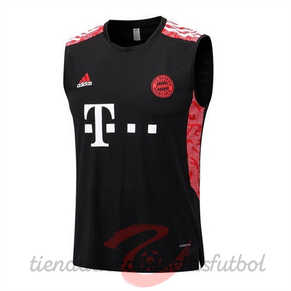 Entrenamiento Sin Mangas Bayern Múnich 2022 2023 Negro I Rojo Camisetas Originales Baratas