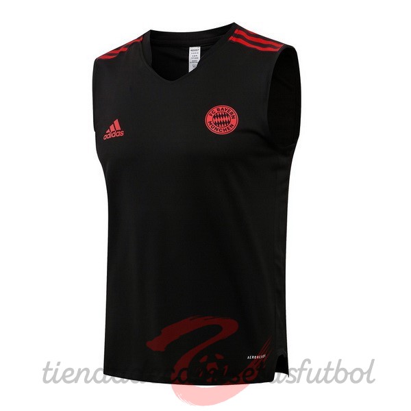 Entrenamiento Sin Mangas Bayern Múnich 2022 2023 Negro Rojo Camisetas Originales Baratas