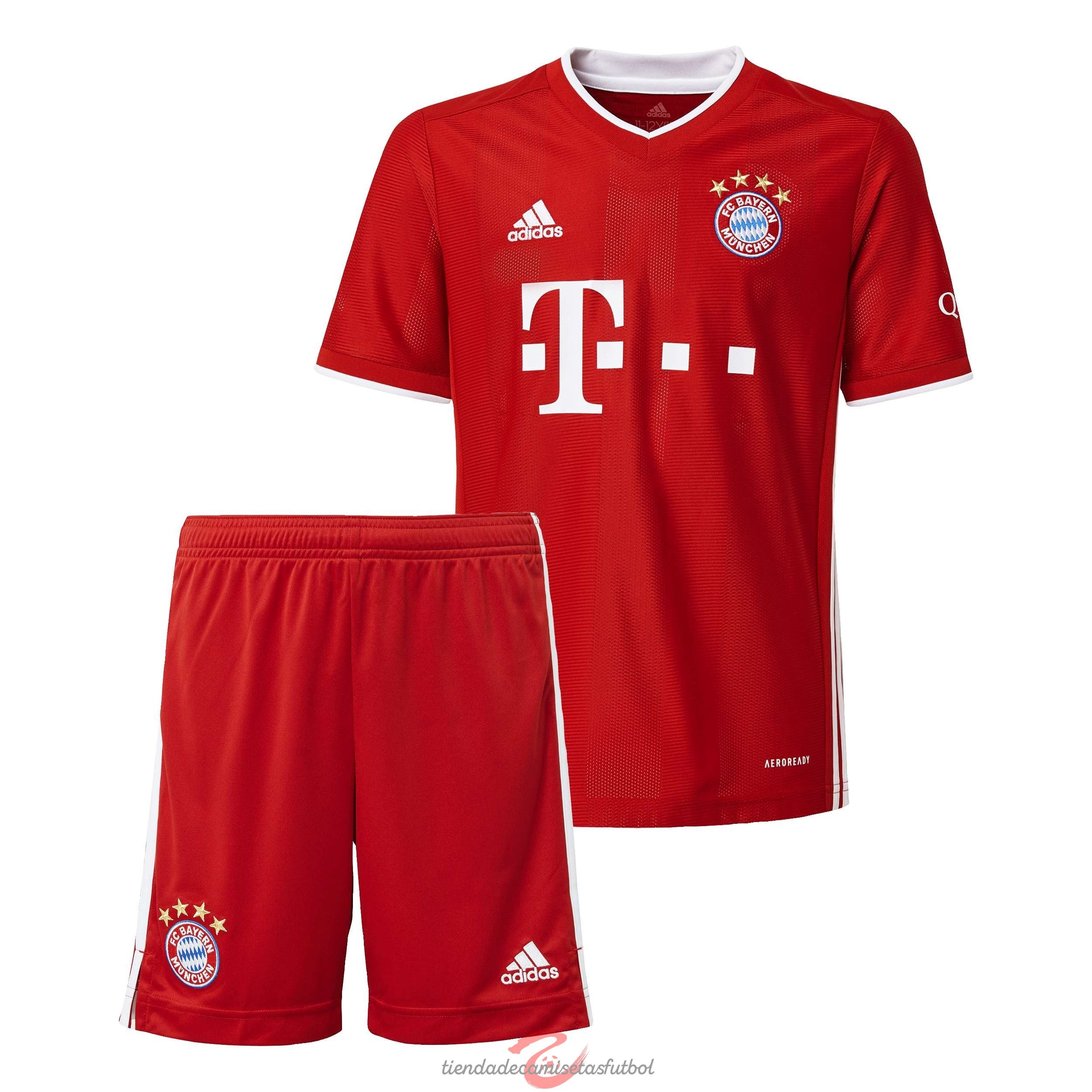Casa Conjunto De Niños Bayern Múnich 2020 2021 Rojo Camisetas Originales Baratas