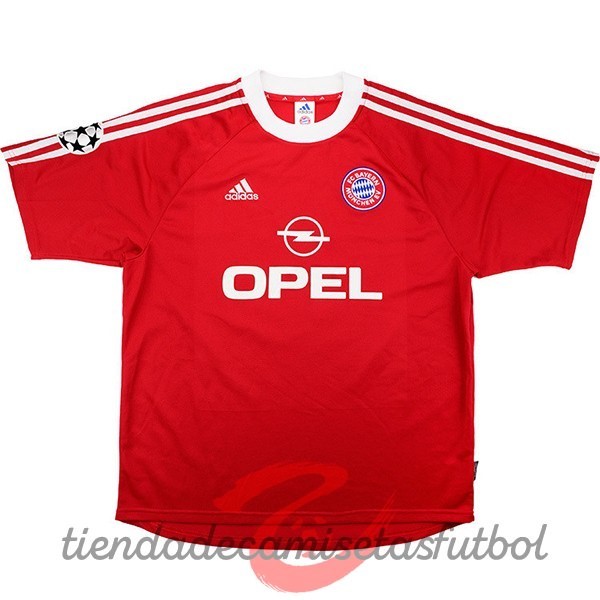 Casa Camiseta Bayern Múnich Retro 2001 2002 Rojo Camisetas Originales Baratas