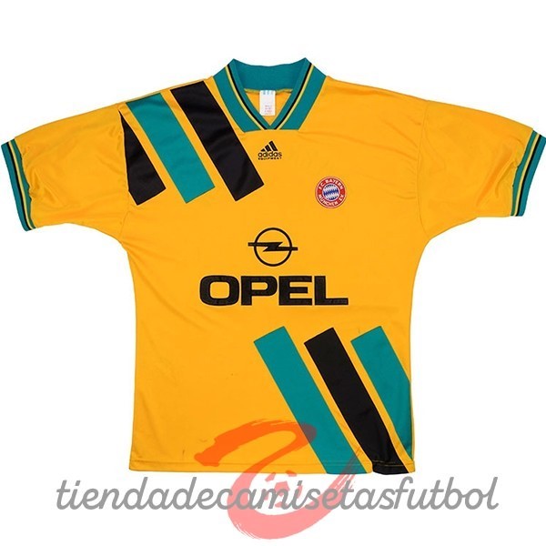 Segunda Camiseta Bayern Múnich Retro 1993 1995 Amarillo Camisetas Originales Baratas