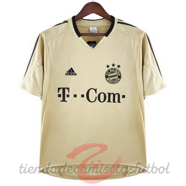 Segunda Camiseta Bayern Múnich Retro 2014 2015 Amarillo Camisetas Originales Baratas