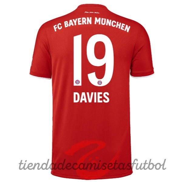 NO.19 Davies Casa Camiseta Bayern Múnich 2020 2021 Rojo Camisetas Originales Baratas