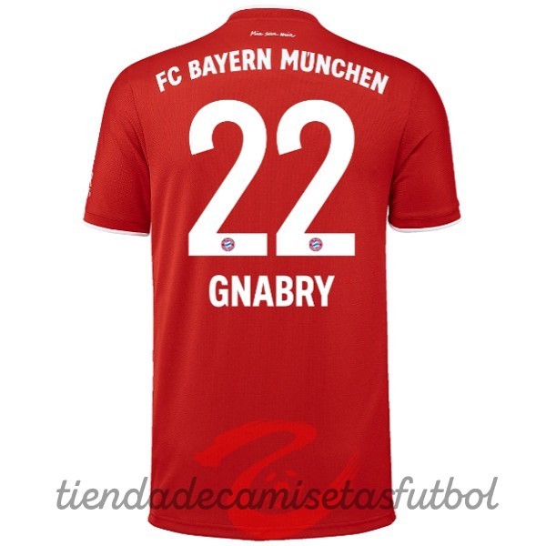 NO.22 Gnabry Casa Camiseta Bayern Múnich 2020 2021 Rojo Camisetas Originales Baratas