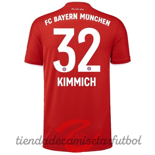 NO.32 Kimmich Casa Camiseta Bayern Múnich 2020 2021 Rojo Camisetas Originales Baratas